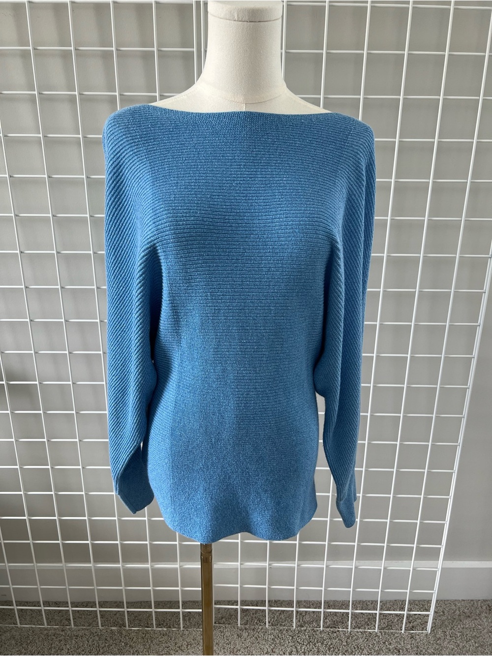 Tommy Bahama Womens Sparkle Bonita Pullover Dolman Sweater Soft Blue Size 2XS